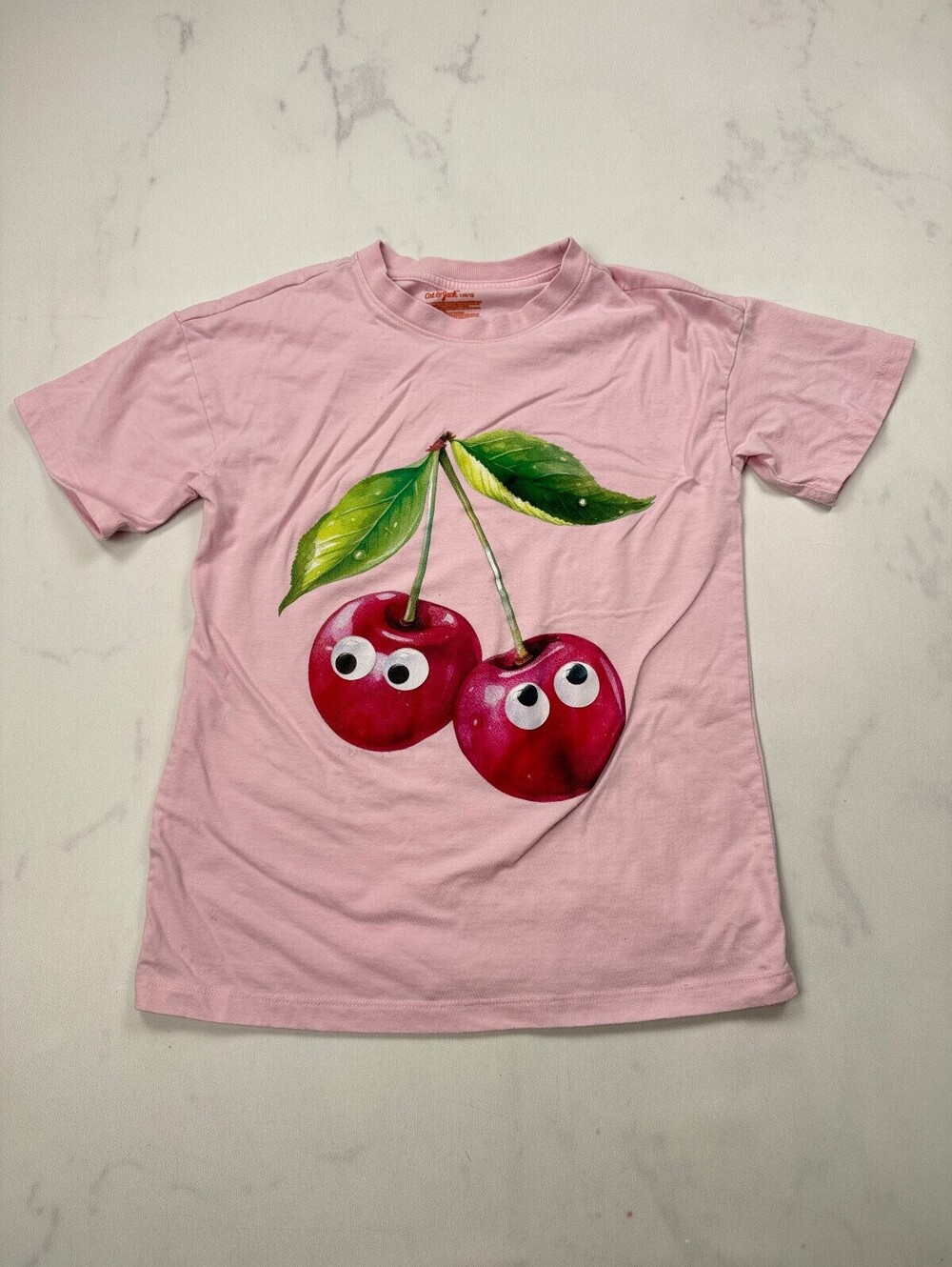 Cat & Jack Graphic Tee Pink 2010s Eye Catching - Girls 10/12